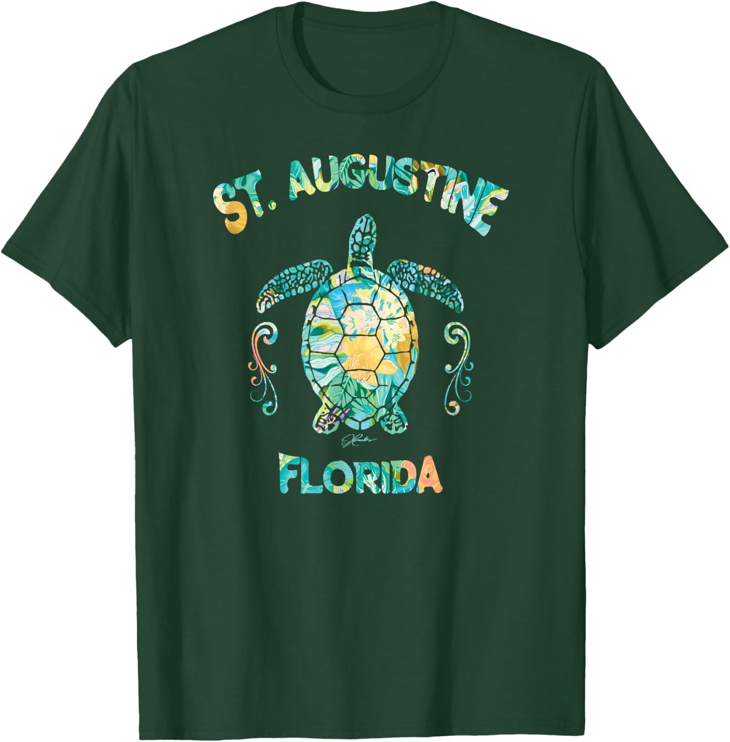 JCombs St Augustine Florida Sea Turtle T-Shirt - T-Shirt | Forest