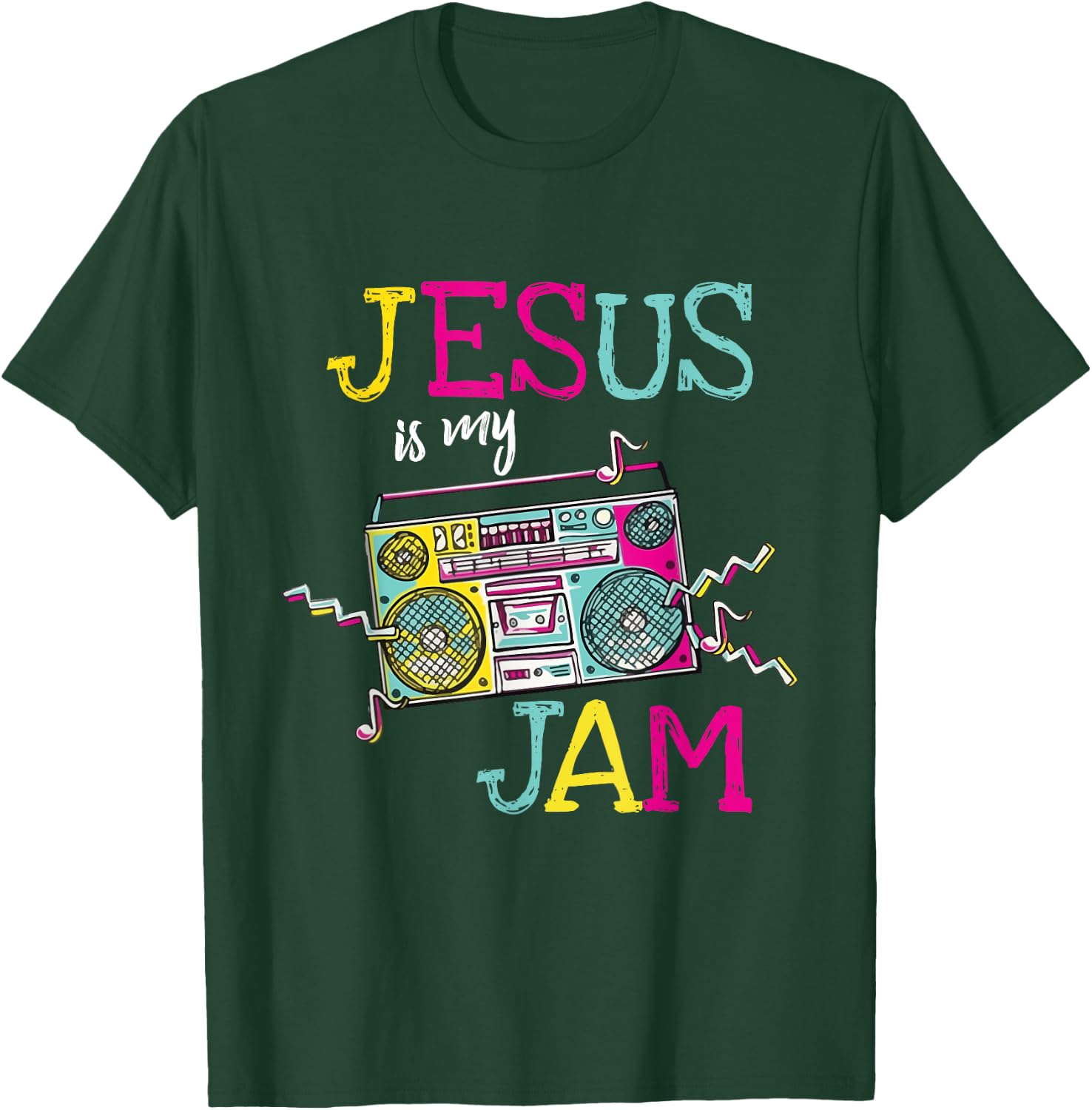 Jesus Is My Jam - Christian Faith Religion Music Lover T-Shirt - T-Shirt | Forest