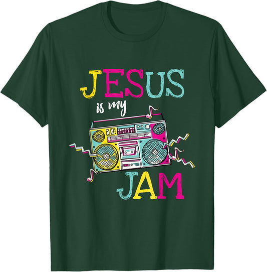 Jesus Is My Jam - Christian Faith Religion Music Lover T-Shirt - T-Shirt | Forest