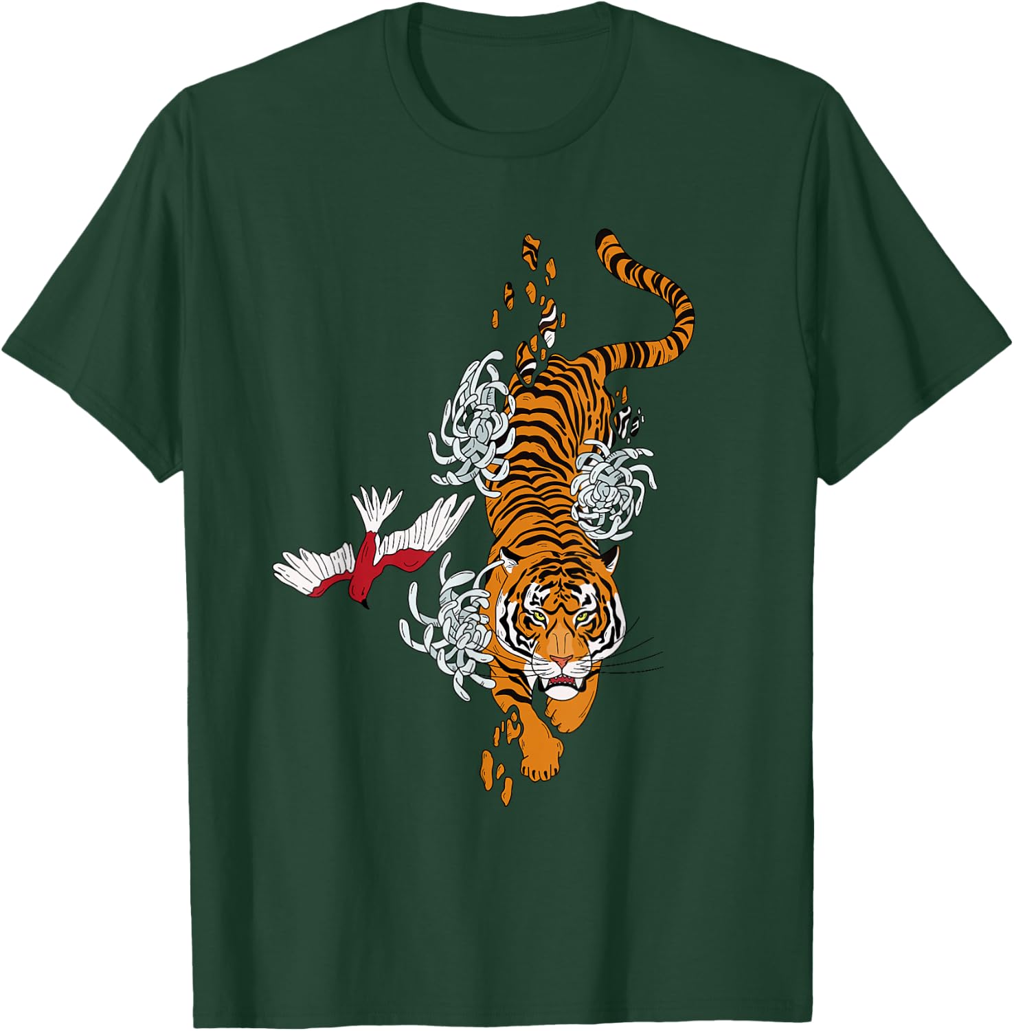 Unique Japanese wild spirit Tiger | My spirit Animal T-Shirt - T-Shirt | Forest