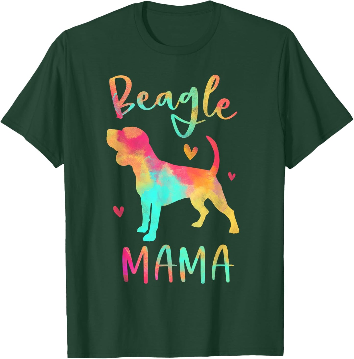 Beagle Mama Colorful Beagle Gifts Dog Mom T-Shirt - T-Shirt | Forest
