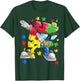 Autism Awareness Dabbing Puzzle Piece Kids Gift Boys 2024 T-Shirt - T-Shirt | Forest