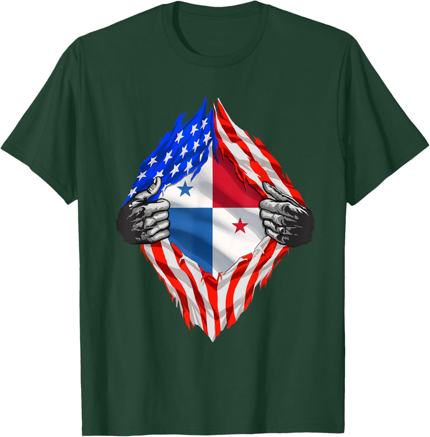 Panama Shirt American Panamanian Flag Hispanic Pride Roots T-Shirt - T-Shirt | Forest