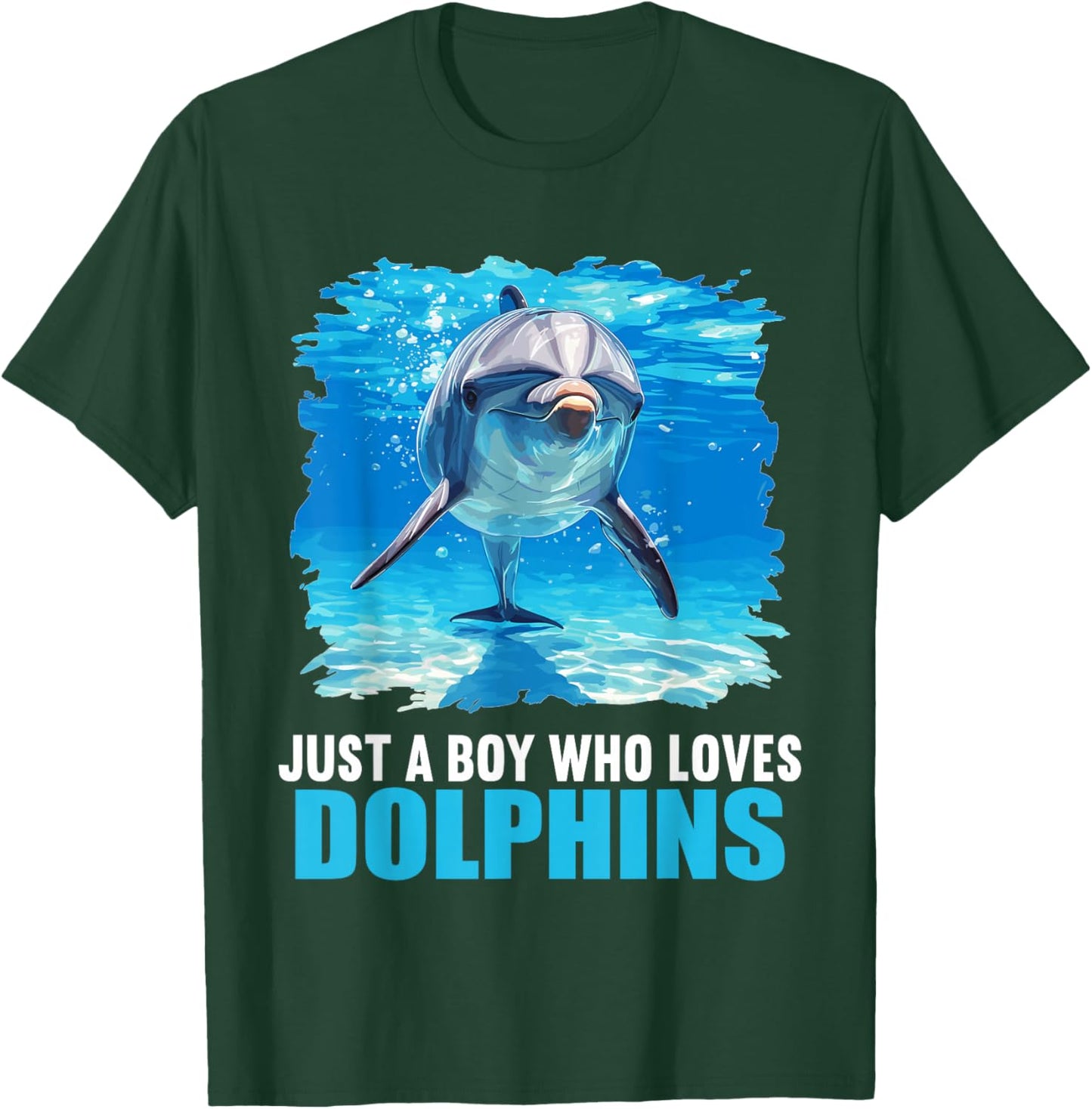 Just a Boy who loves Dolphins Dolphin T-Shirt - T-Shirt | Forest