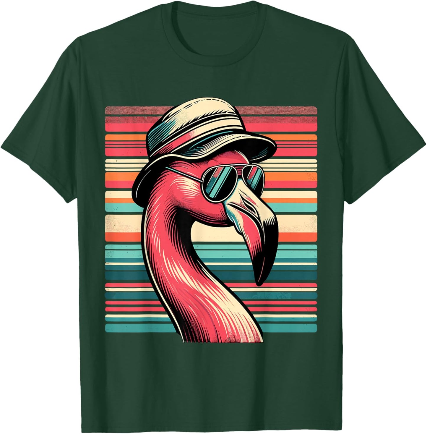 Flamingo in Sunglasses Flamingo T-Shirt - T-Shirt | Forest