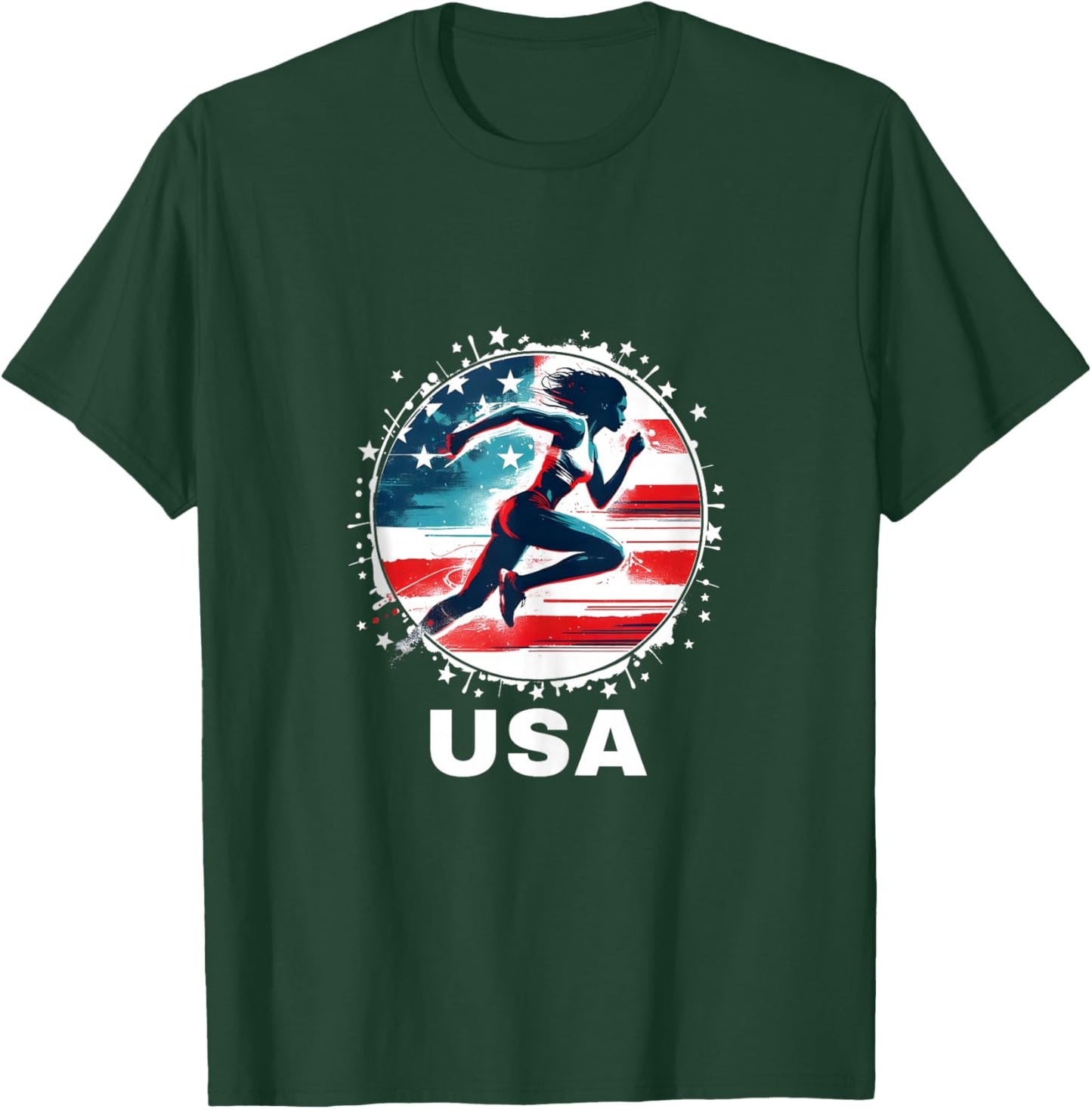 USA Team Track and Field Shirt Men Women Kids Track & Field T-Shirt - T-Shirt | Forest