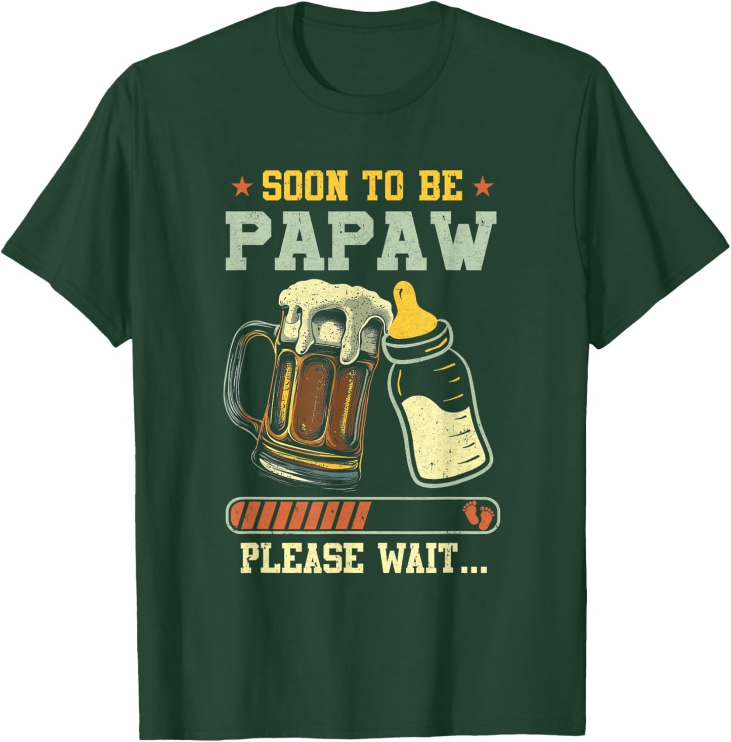 Soon To Be Papaw Est 2026 Pregnancy Announcement Loading T-Shirt - T-Shirt | Forest