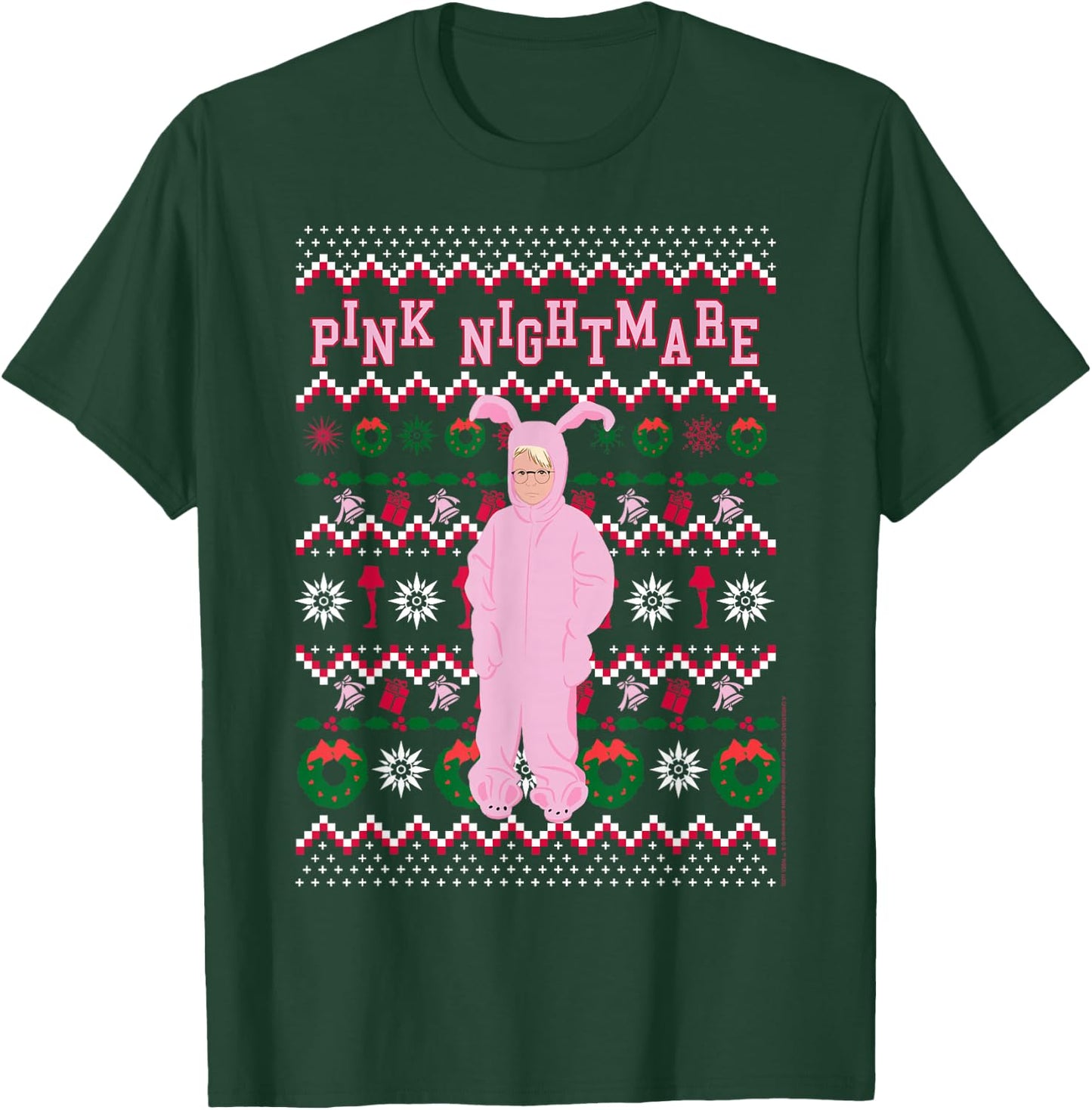 A Christmas Story Pink Nightmare Ugly Sweater T-Shirt - T-Shirt | Forest