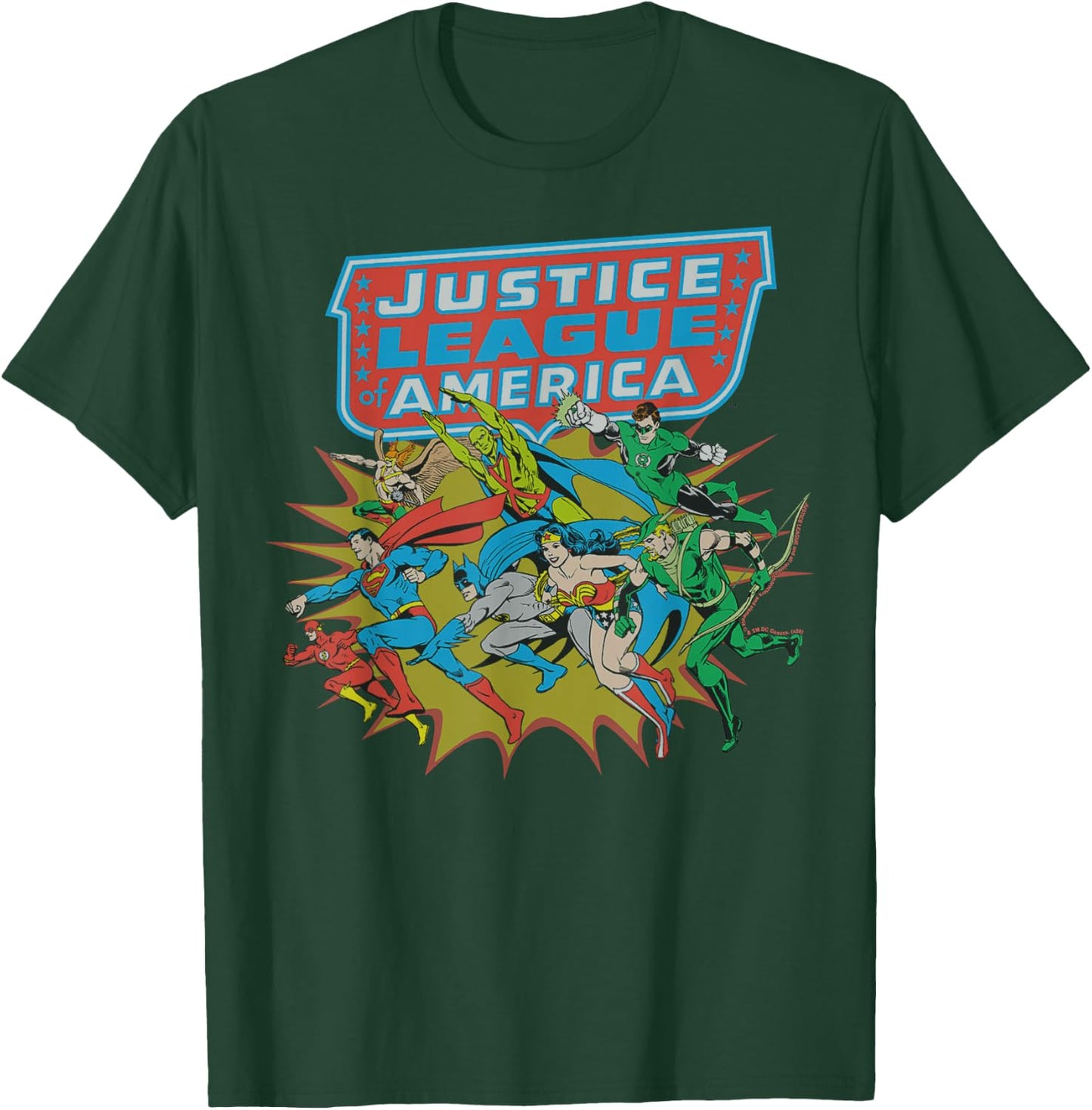 DC Comics Justice League Of America Hero Run T-Shirt - T-Shirt | Forest
