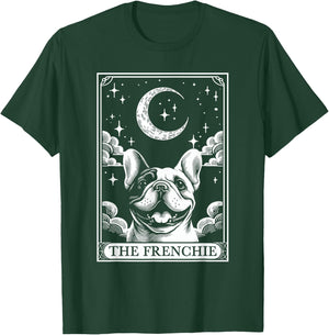Tarot Card Vintage Crescent Moon French Bulldog Dog Mom T-Shirt - T-Shirt | Forest