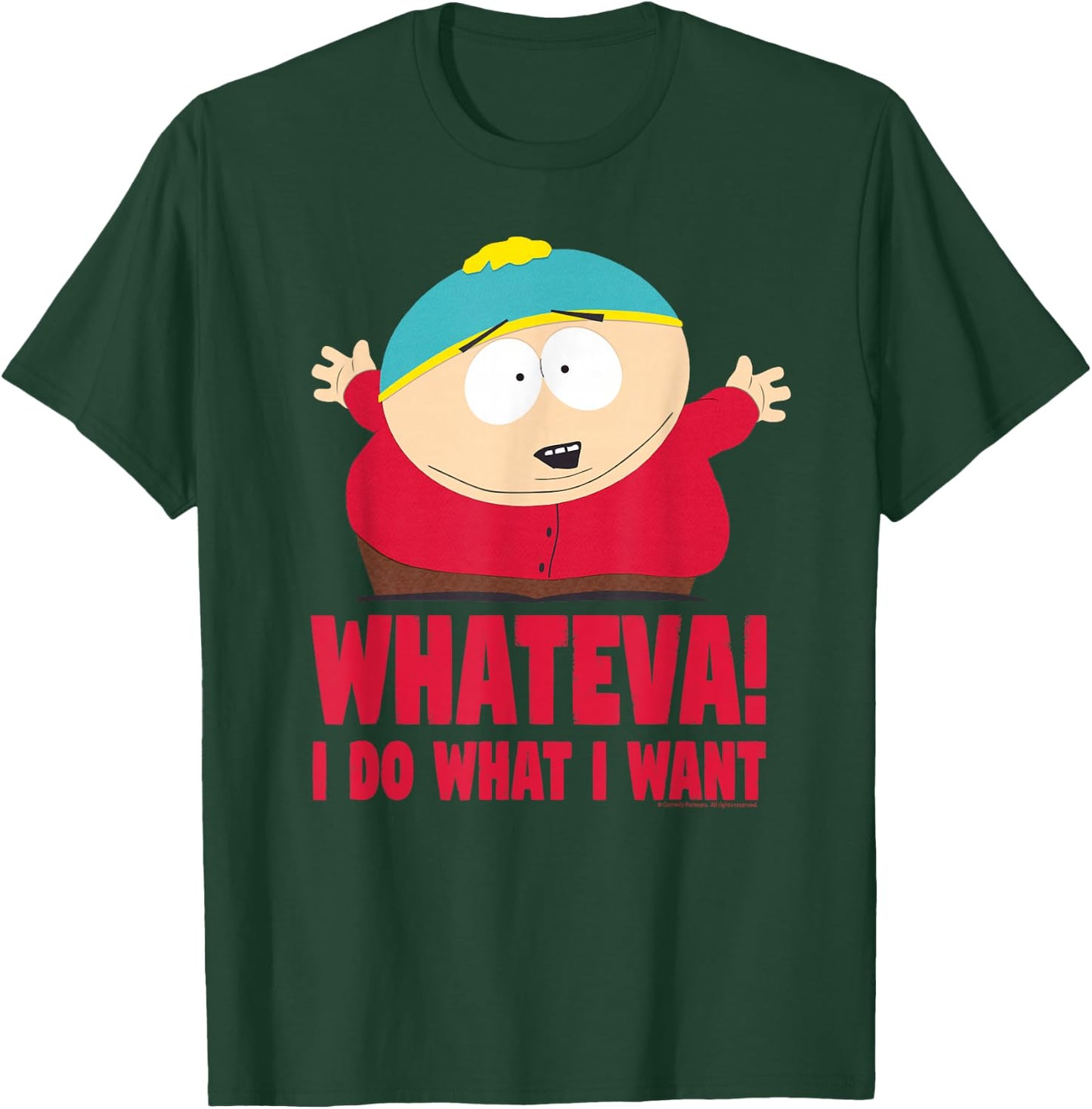 South Park Cartman Classic Fit - Black , Short Sleeve, Casual T-Shirt - T-Shirt | Forest
