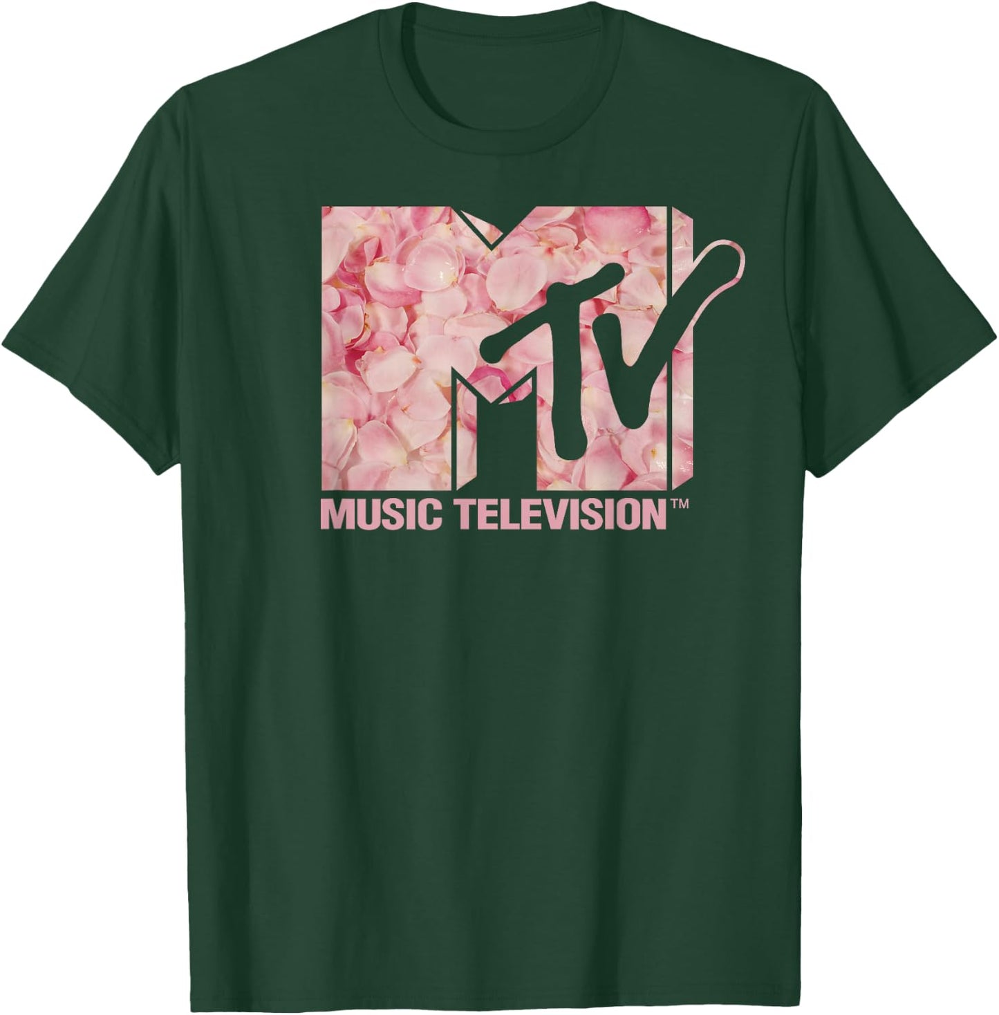 MTV Music Television Pink Rose Petal Logo T-Shirt - T-Shirt | Forest