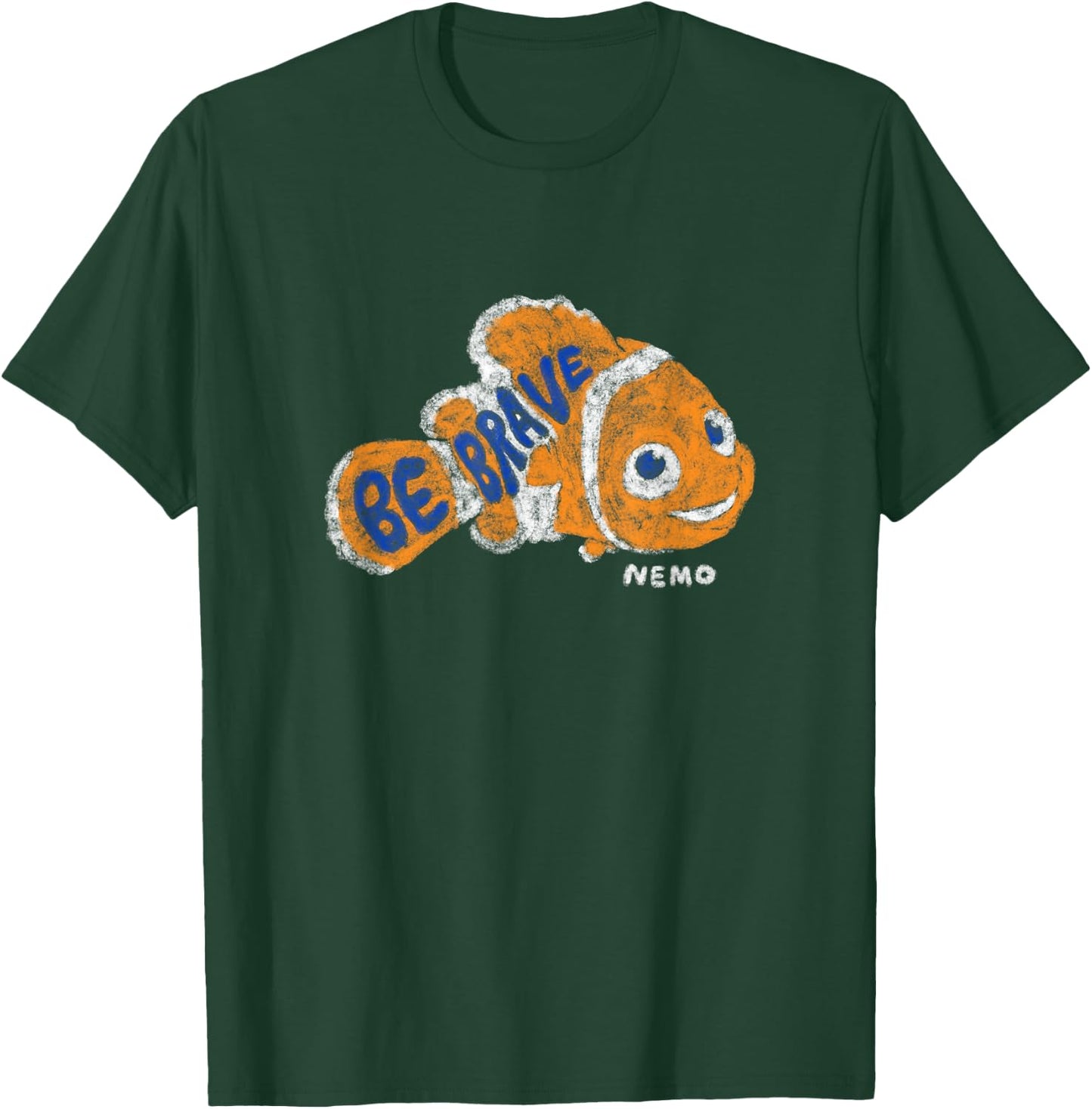 Disney Pixar Finding Nemo Be Brave Nemo Distressed Big Logo T-Shirt - T-Shirt | Forest