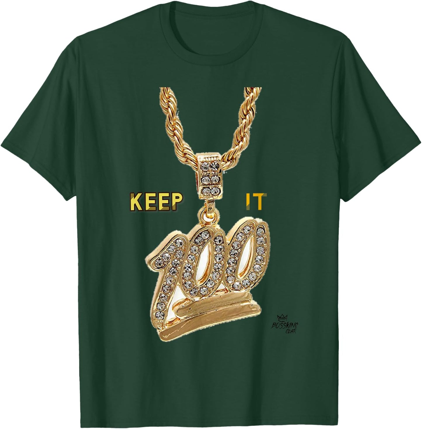 Keep it 100 Keep It Real Hip Hop Rap Music Design T-Shirt - T-Shirt | Forest