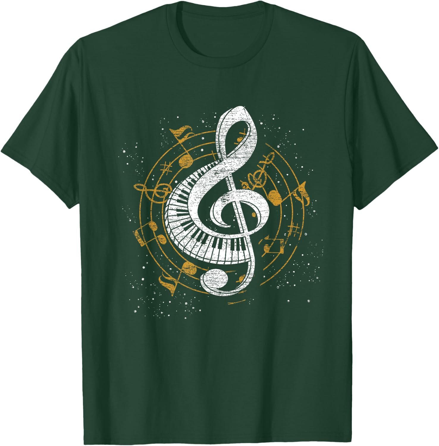 Music Sheet Music Piano Orchestra Musicians Piano Clef T-Shirt - T-Shirt | Forest