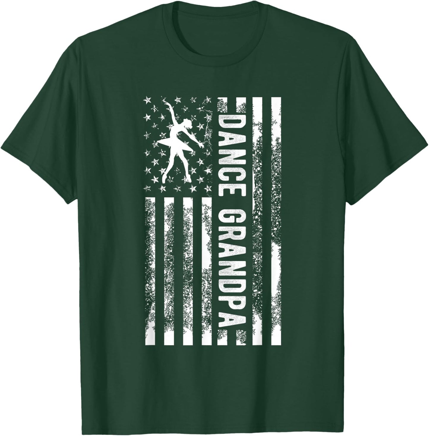Dance Grandpa Of A Dancer Grandpa US Flag Dancing Grandpa T-Shirt - T-Shirt | Forest