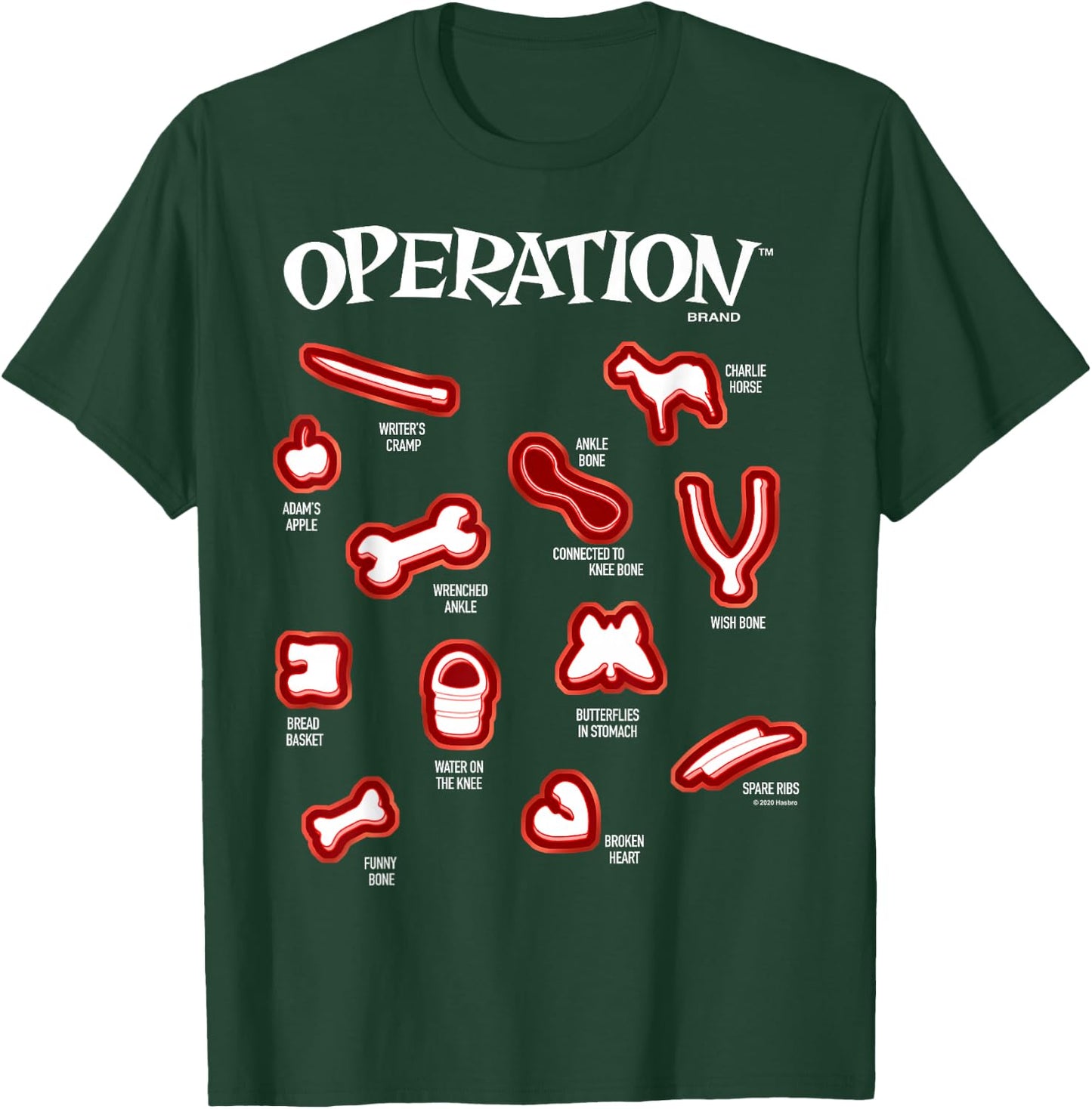 Operation Classic Icon & Game Pieces T-Shirt - T-Shirt | Forest