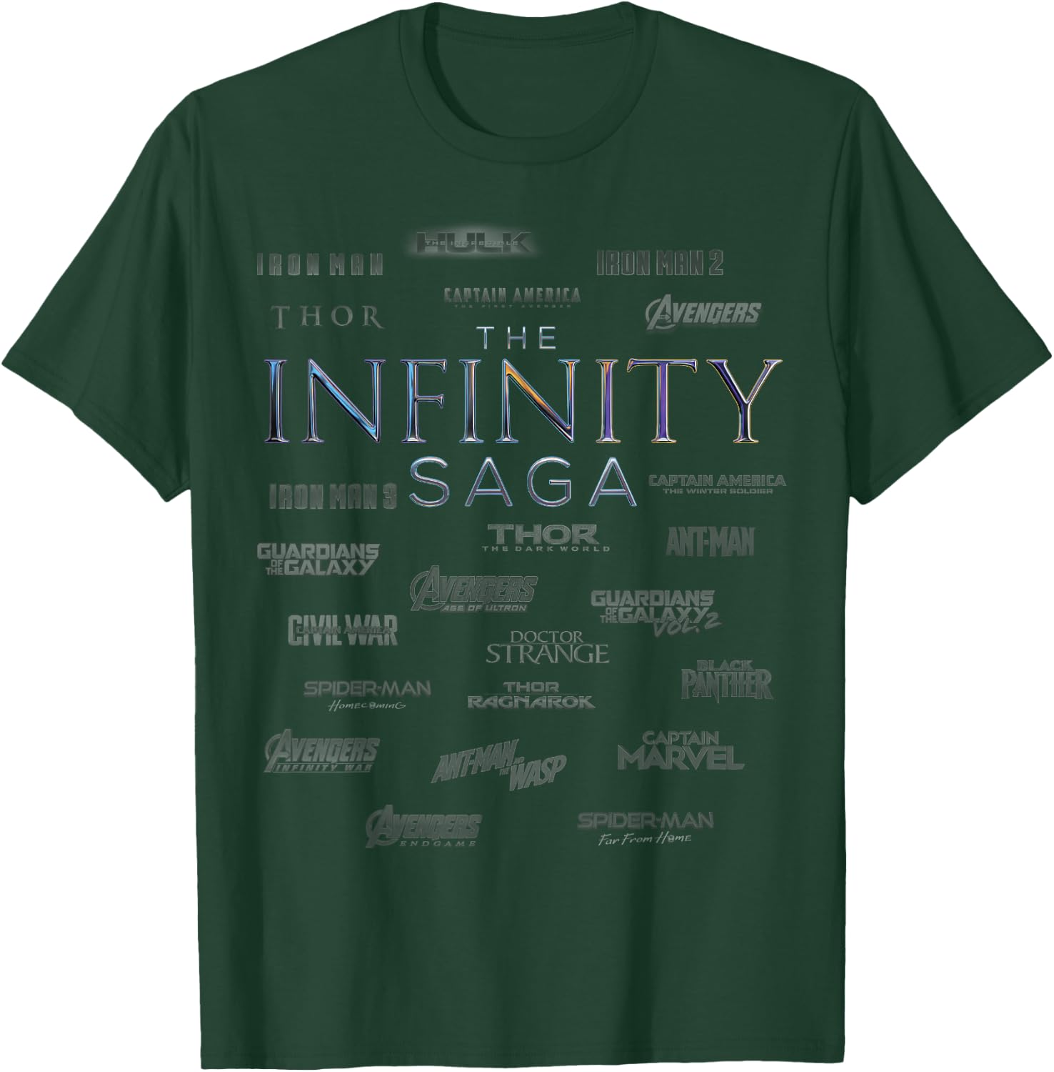 Marvel The Infinity Saga Logo Surround T-Shirt - T-Shirt | Forest