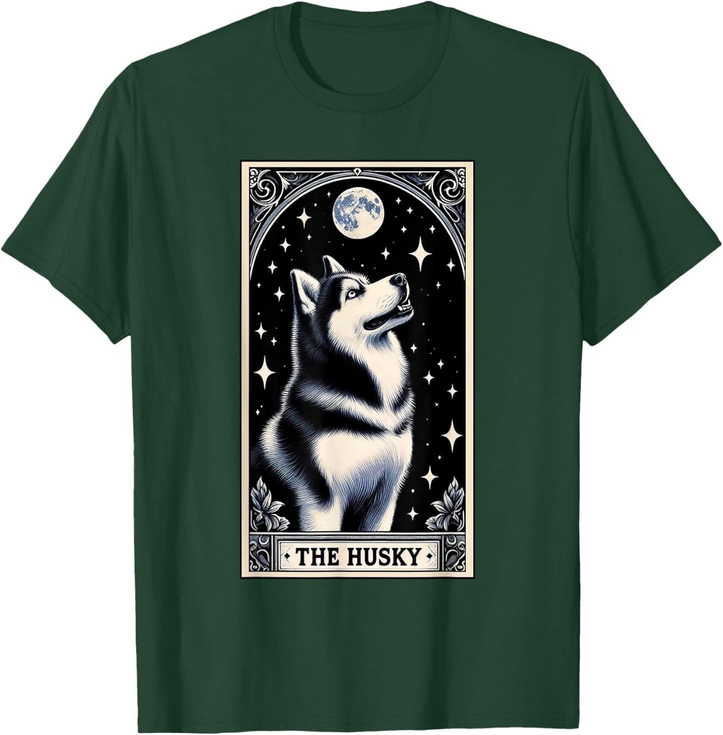 Funny The Husky Tarot Card Men Women Kids Siberian Husky T-Shirt - T-Shirt | Forest