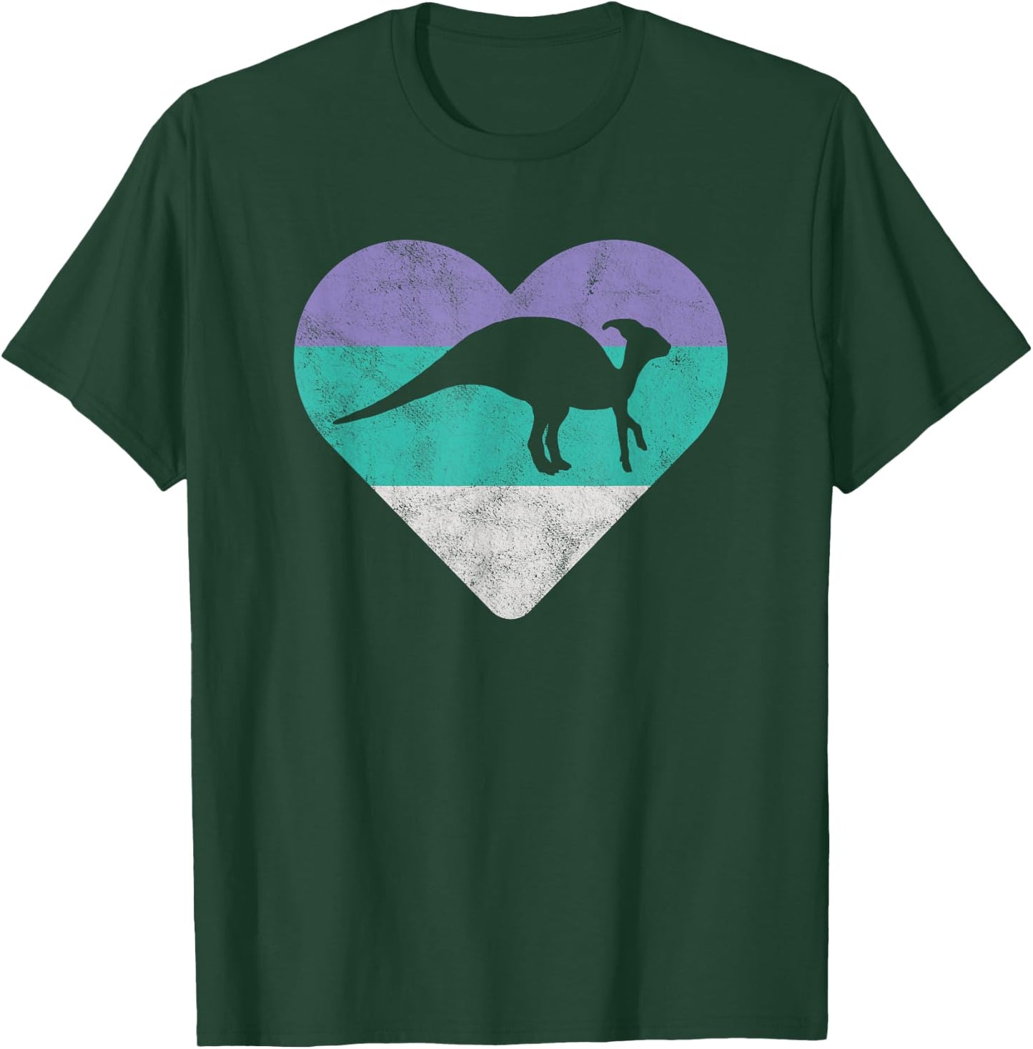 Parasaurolophus Retro Dinosaur Gift or Girls T-Shirt - T-Shirt | Forest