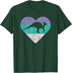 Parasaurolophus Retro Dinosaur Gift or Girls T-Shirt - T-Shirt | Forest