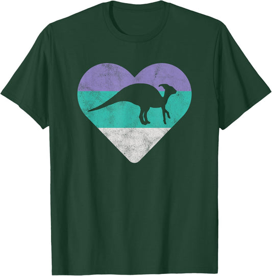 Parasaurolophus Retro Dinosaur Gift or Girls T-Shirt - T-Shirt | Forest