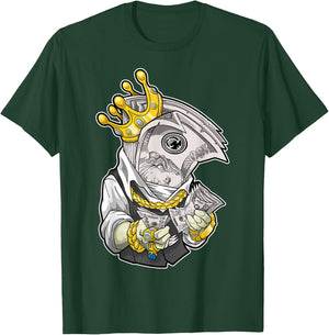 Money King Crown Rich Dollar Diamonds Cash Cool Hip Hop Boss T-Shirt - T-Shirt | Forest