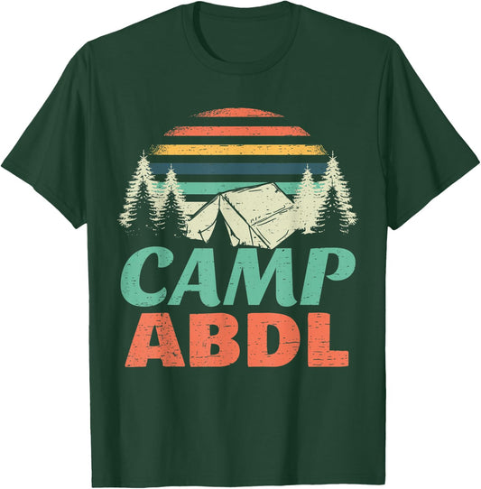 Retro Camp ABDL Vintage Style Camper Discreet Design AB DL T-Shirt - T-Shirt | Forest