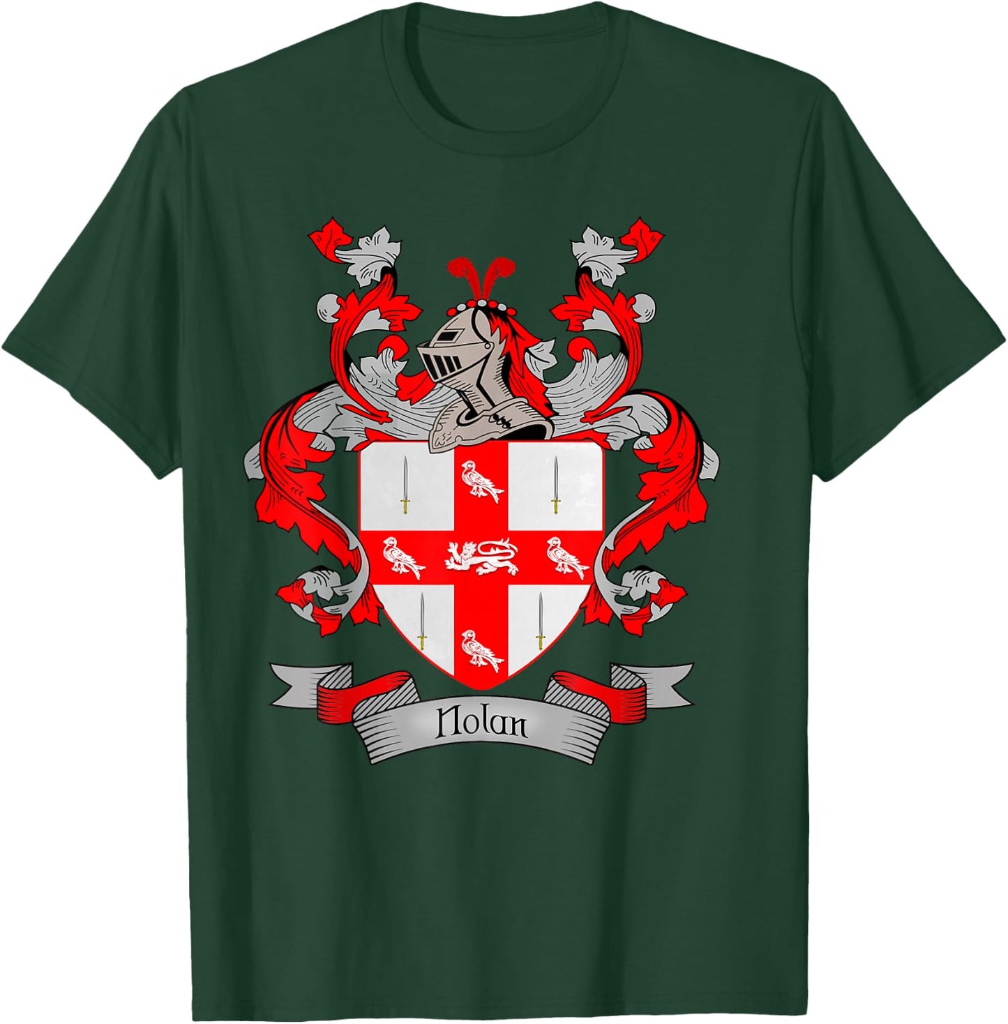 Nolan Coat of Arms | Nolan Surname Family Crest T-Shirt - T-Shirt | Forest