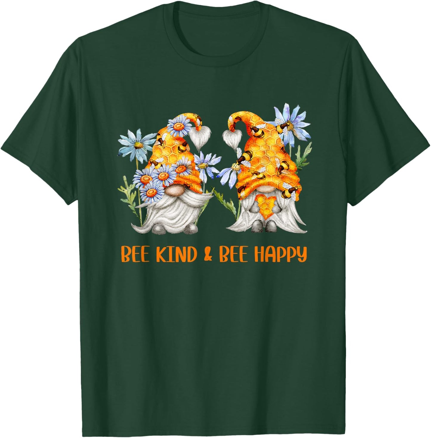 Cute Honey Bee Gnome For Beekeeper Bee Kind And Bee Happy T-Shirt - T-Shirt | Forest