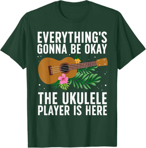 Cool Ukulele Player Art Women Uke Ukulele Lover T-Shirt - T-Shirt | Forest