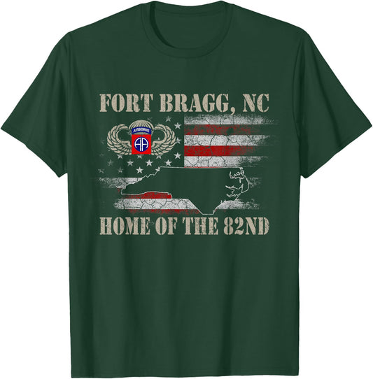 Fort Bragg NC Home of The 82nd Airborne , Veterans Day T-Shirt - T-Shirt | Forest