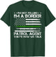 Border Patrol Agent, Green Line US Flag Border Patrol T-Shirt - T-Shirt | Forest