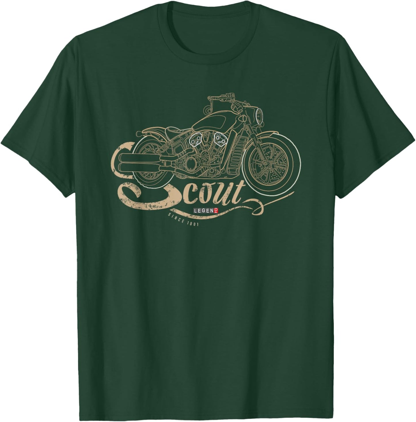 Motorcycle Scout T-Shirt - T-Shirt | Forest