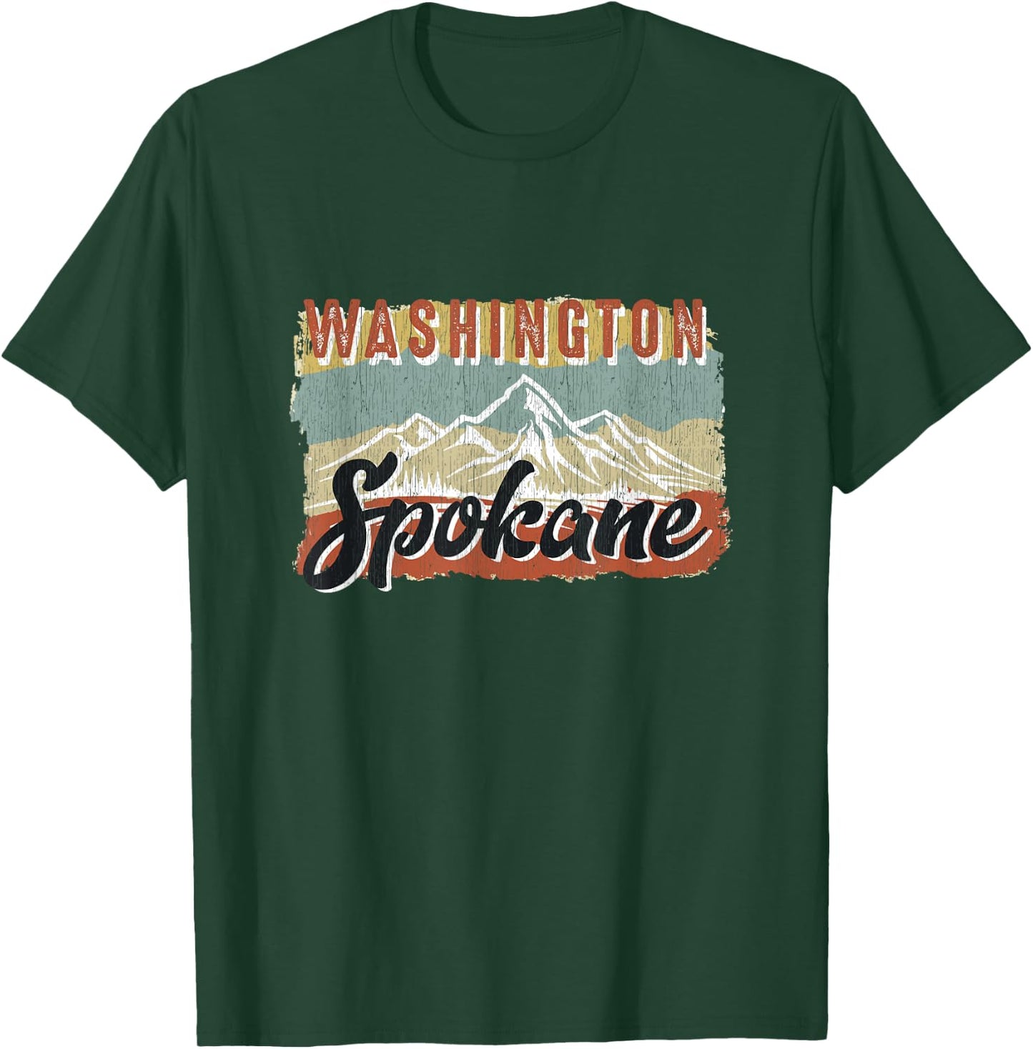 Vintage Spokane Washington T-Shirt - T-Shirt | Forest