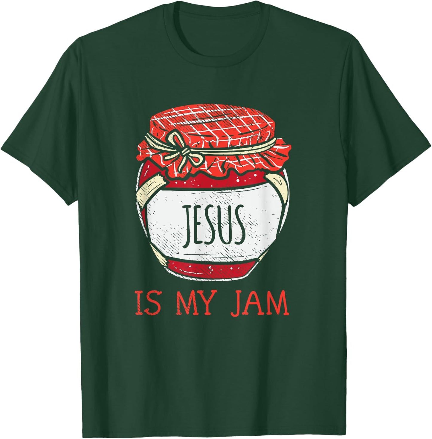 Fun Inspirational Religious Saying | Cute Jesus Is My Jam T-Shirt - T-Shirt | Forest