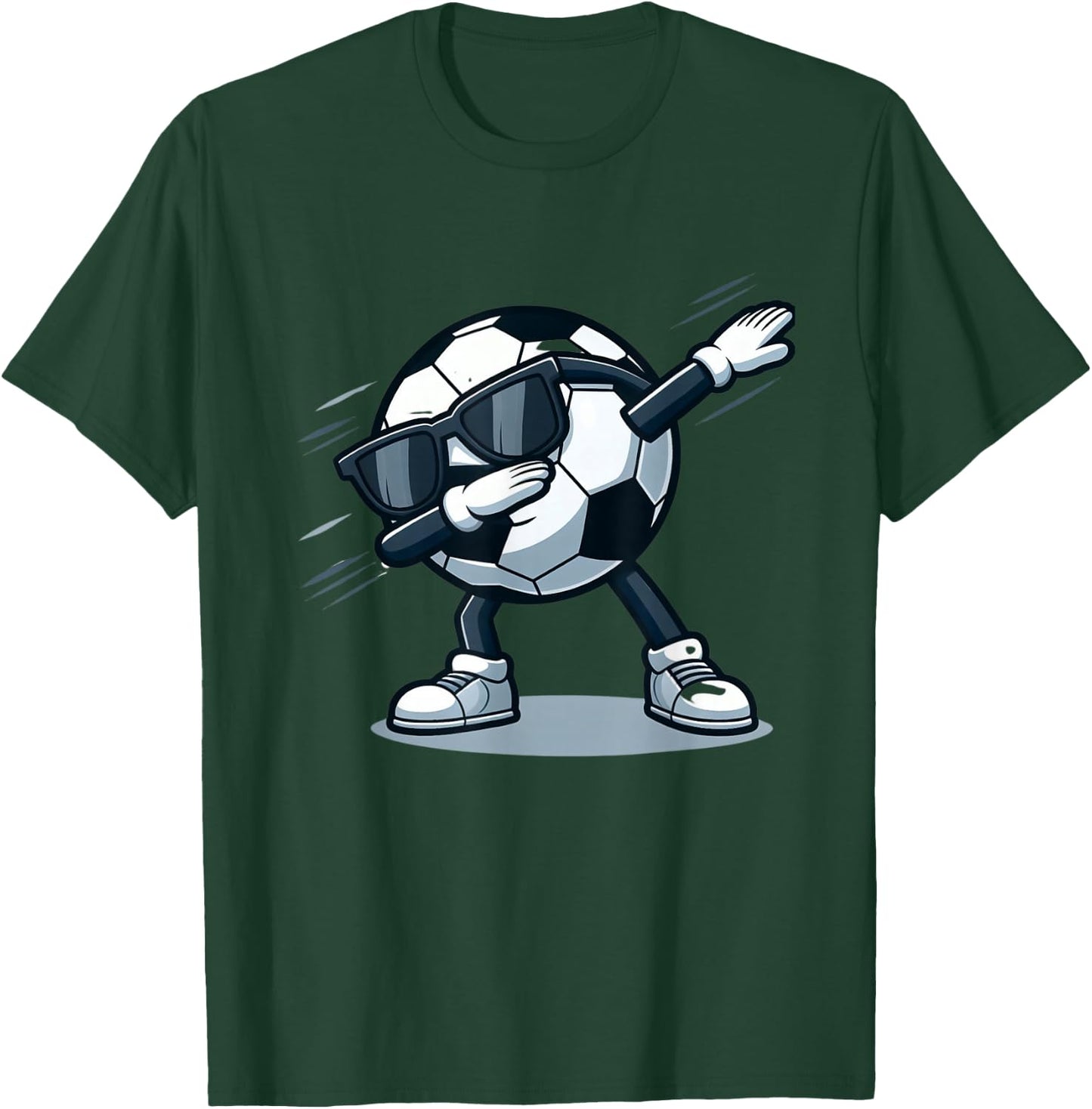 Dabbing Soccer Ball Shirt Funny Boys Men Women Sports Player T-Shirt - T-Shirt | Forest