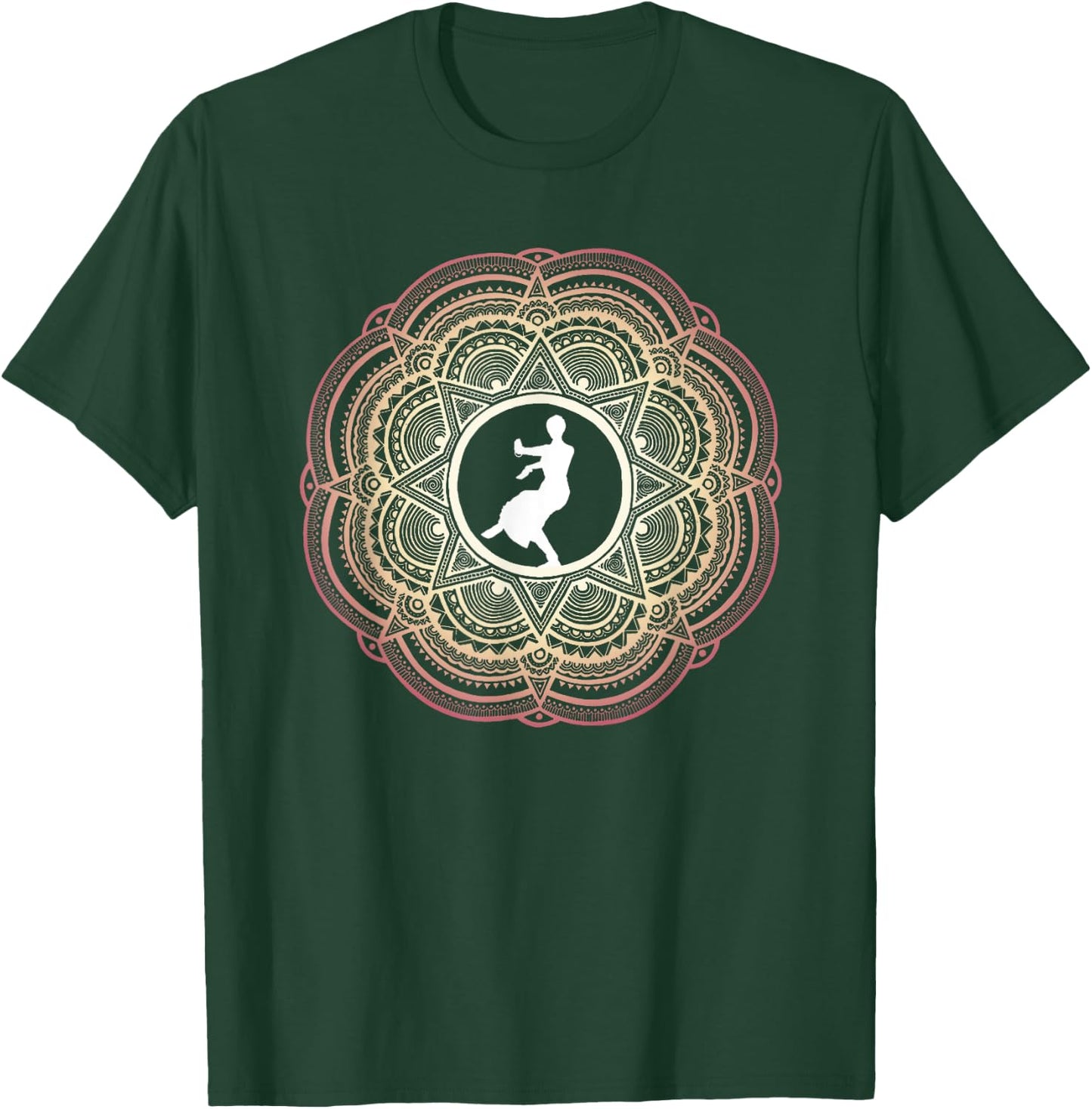 Indian Classical Dance - Mandala Design T-Shirt - T-Shirt | Forest