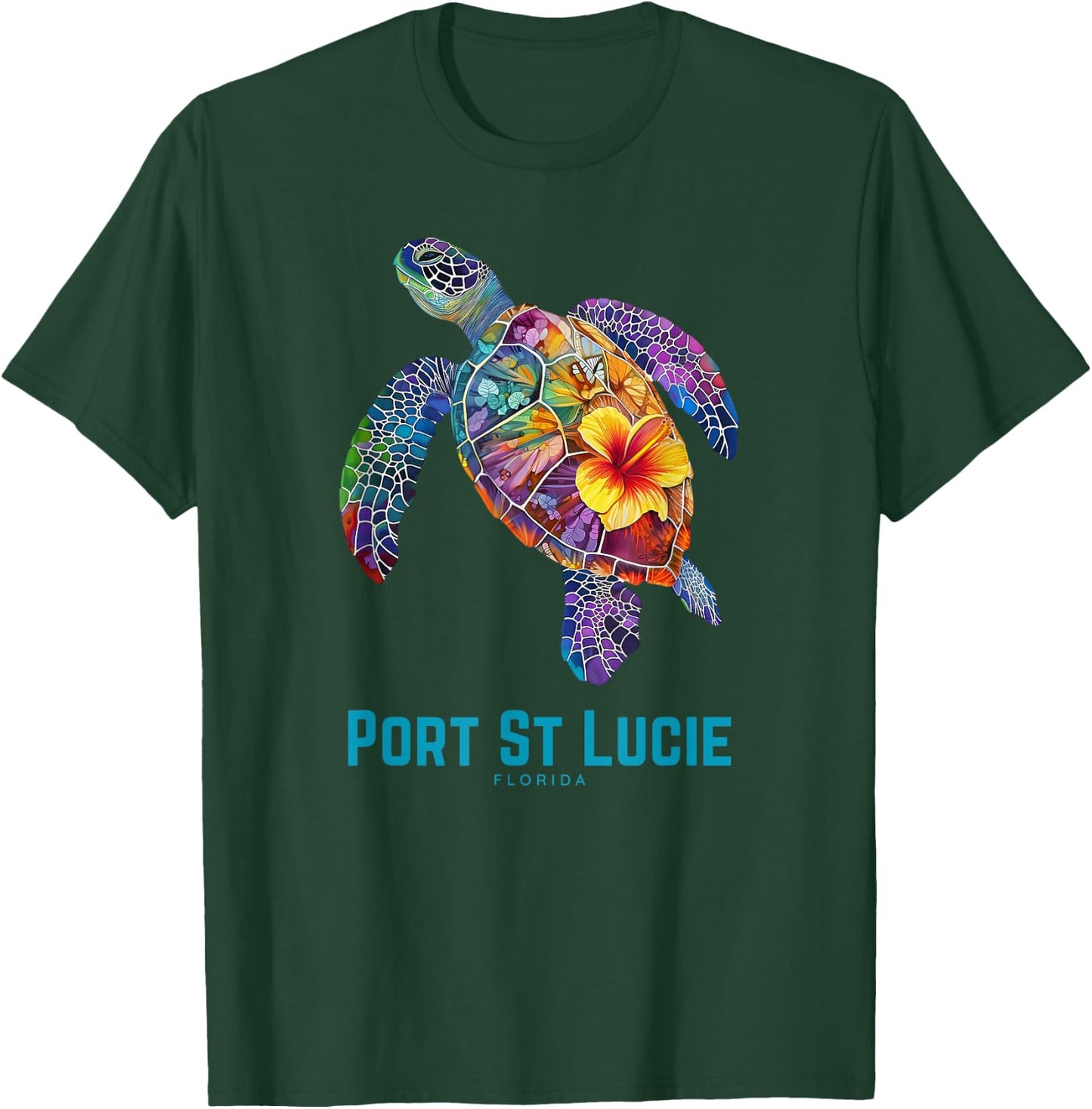 Port St Lucie Florida FL Beach Gift Sea Turtle Women T-Shirt - T-Shirt | Forest
