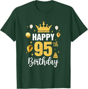 Happy 95Th Birthday Idea For 95 Years Old Man And Woman T-Shirt - T-Shirt | Forest