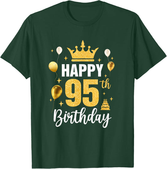 Happy 95Th Birthday Idea For 95 Years Old Man And Woman T-Shirt - T-Shirt | Forest