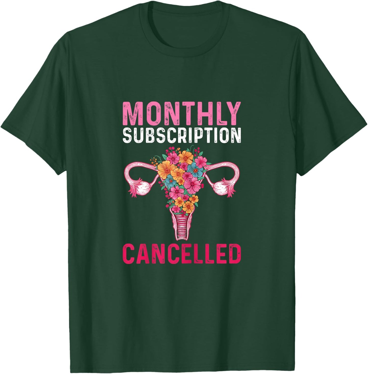 She Was Kinda Cramping My Style Pajama Women's Floral Uterus Hysterectomy 3X-Large Black Short Sleeve Modern Retro Design T-Shirt - T-Shirt | Forest
