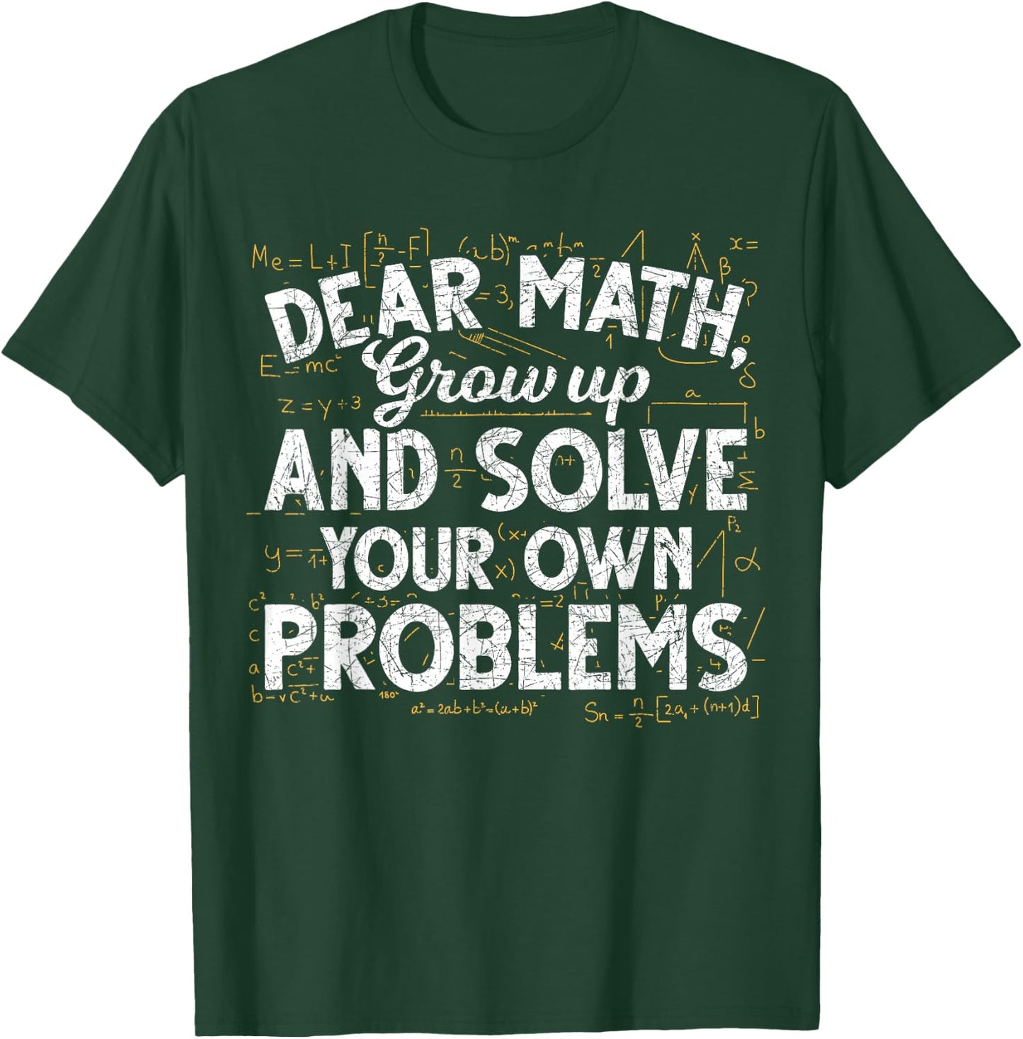 Love mathematics grow up and solve problems math T-Shirt - T-Shirt | Forest