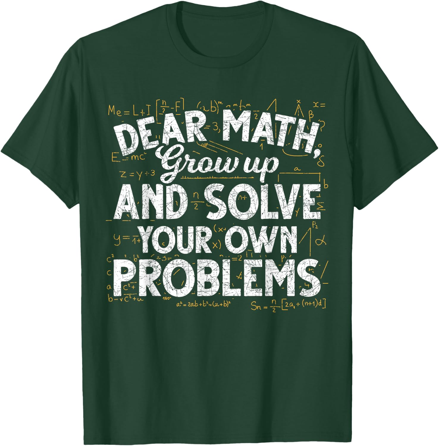 Love mathematics grow up and solve problems math T-Shirt - T-Shirt | Forest