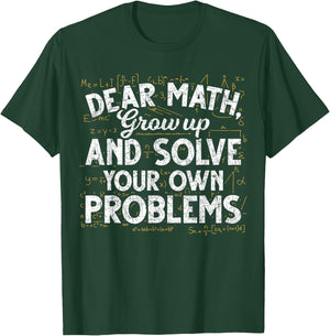 Love mathematics grow up and solve problems math T-Shirt - T-Shirt | Forest