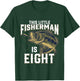 Kids 8 Year Old Fishing Birthday Party Fisherman 8th Gift Boy T-Shirt - T-Shirt | Forest
