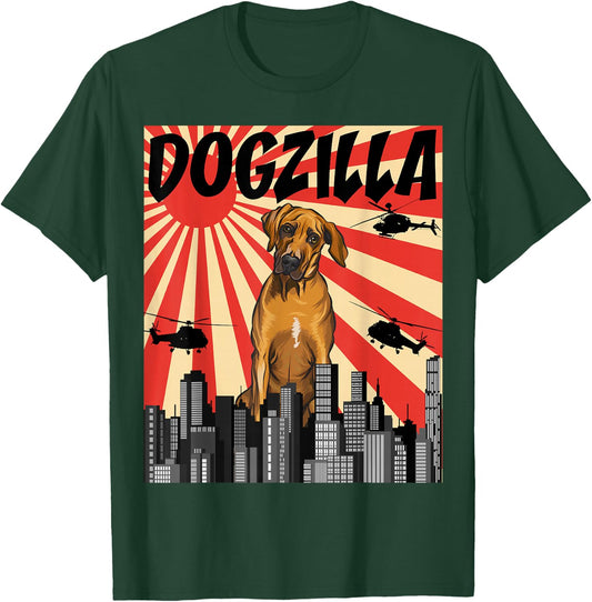 Funny Retro Japanese Dogzilla Rhodesian Ridgeback T-Shirt - T-Shirt | Forest