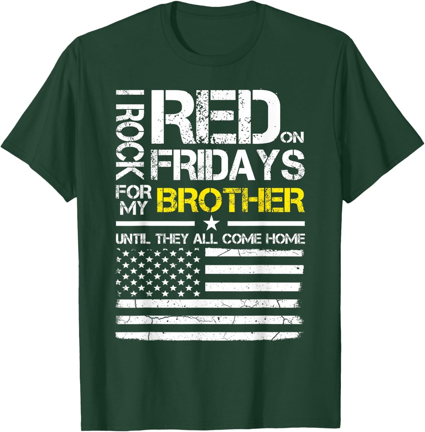 Red Friday Military Brother Wear Red For My Brother T-Shirt - T-Shirt | Forest