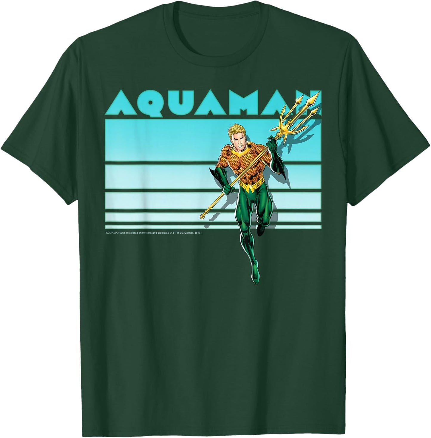 DC Comics Aquaman Vintage Stripes T-Shirt - T-Shirt | Forest