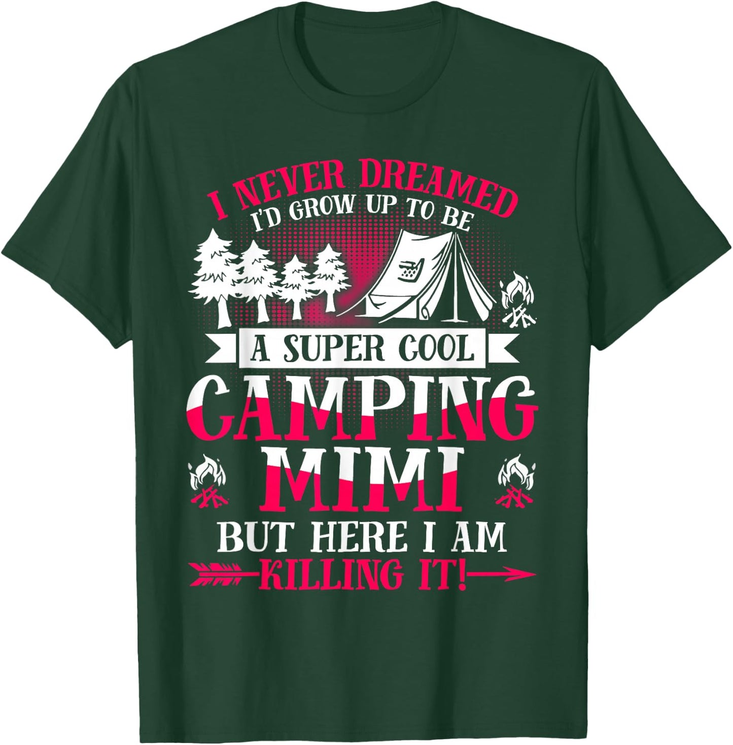 Camping Mimi Supper Cool Mimi Summer Holiday T-Shirt - T-Shirt | Forest